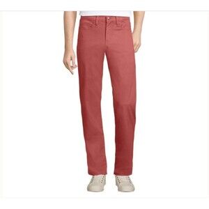 nwt $74 land's end jeans men's 42 x 32 xl casual muted red cotton chino pants